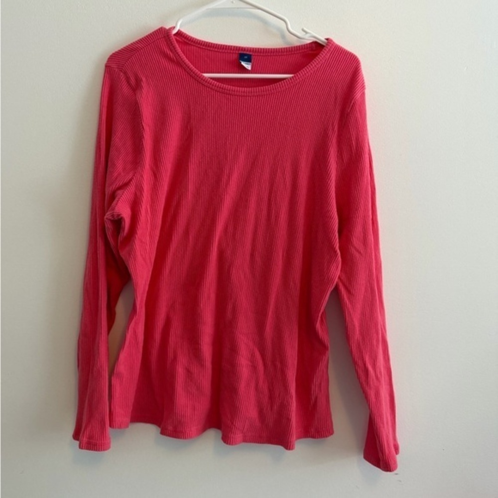 Old navy pink ribbed long sleeve